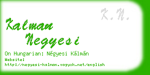 kalman negyesi business card
